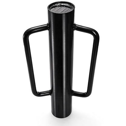 TOPZEA Fence Post Driver, 12LB Heavy Duty T Post Pounder with Ergonomic Handle, 2.7" Inner Dia Steel Posts Hole Diggers Hand Rammer Tool for T Posts, U Channel, Garden& Farm Fencing, Black