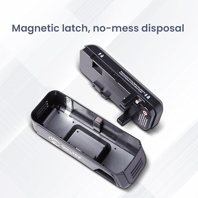 OWLTRA Indoor Electric Mouse Trap, Instant Eliminate Rodent Zapper with Pet Safe Trigger, Black, Small