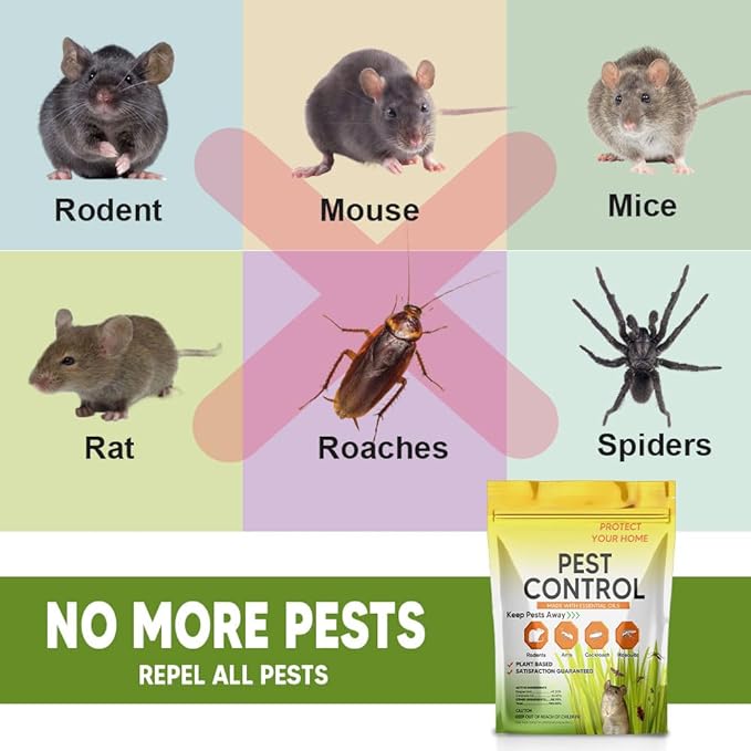 Pest Control, Rodent Repellent, Mouse Repellent, Spider Repellent, Mice Repellent Indoor, Rat Repellent Outdoor, Peppermint Balls for Rodents, Ants, Roach, Pest Repellent,Safe for Kids and Pets-10P