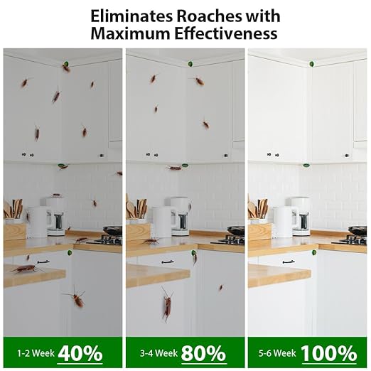 16 Pack Roach Killer Indoor Infestation Roaches Gel Bait Stations, Powerful Cockroach Killer Indoor Home for Roach Infestation, Long-Lasting & Effective Cockroach Gel Bait, Easy to Use
