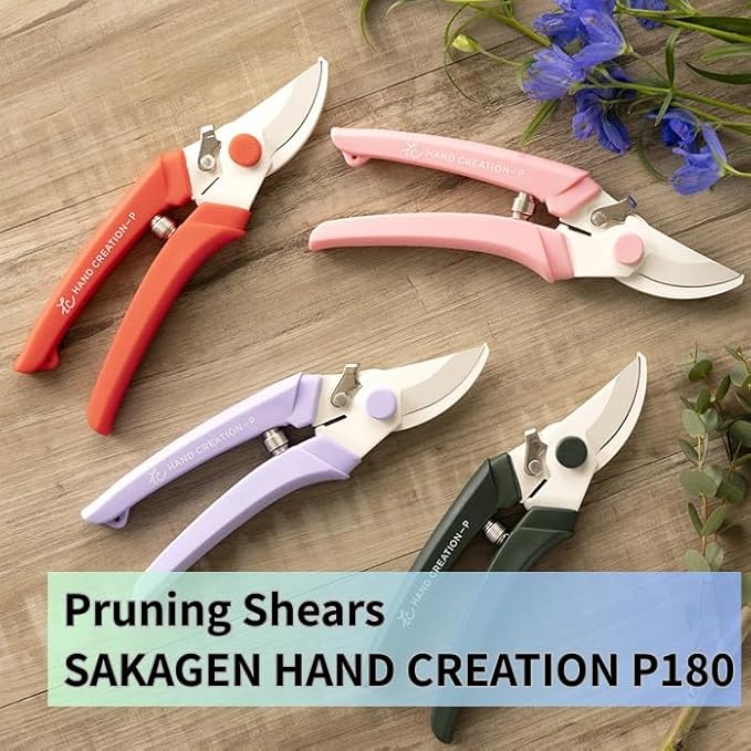 Pruning shears Made in JAPAN Garden Scissors Flower Shears SAKAGEN HAND CREATION P-180 (Red)