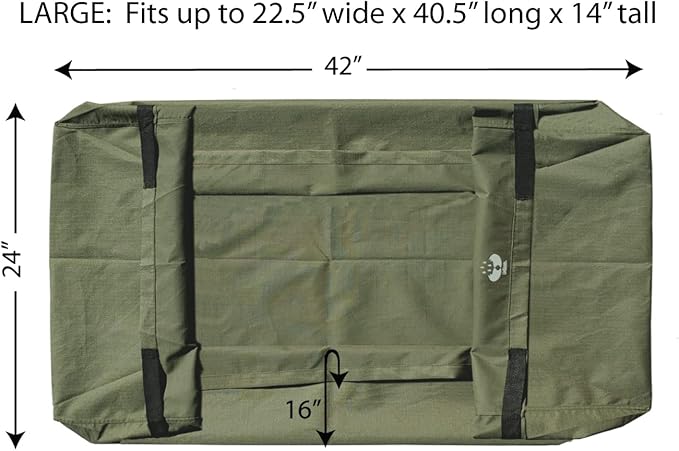 UpBloom - Wagon Liner & Cover Patent Pending - Heavy Duty Water Resistant Repellent Distressed Fabric with Easy Unloading Handles - Fits Most Utility Carts/Collapsible Wheelbarrow Styles (Large)