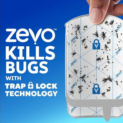 Zevo Trap Refills Cartridges 8 Pack – Compatible with Zevo Indoor Fly Trap – Continuous Protection from Flies, Fruit Flies & Gnats