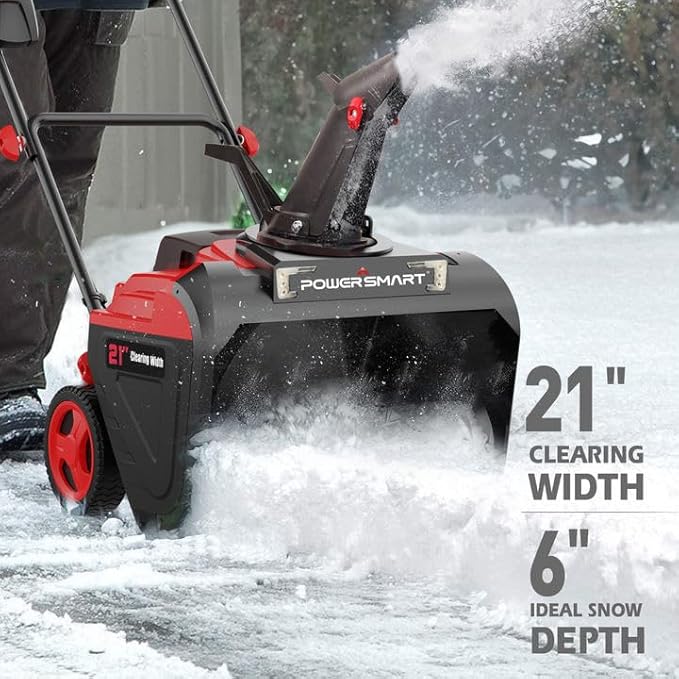 PowerSmart 40V Cordless Snow Blower 21-in Snow Blower Battery Powered, Battery and Charger Included, HB2421A
