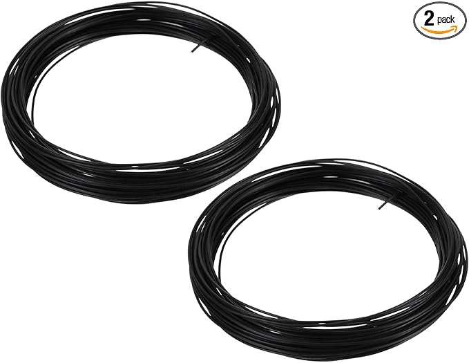 PATIKIL 1.0mm Bonsai Training Wire, 2 Rolls Floral Wire Stems Anodized Aluminum Tree Wire 65.6 Feet Total for Gardening Branch Fixing, Black