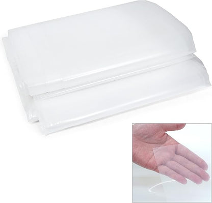 CAPHAUS 6 mil Clear Greenhouse Plastic Sheeting, 4-Year UV Resistant Polyethylene Film, Hoop House Cover for Horticulture, Gardening, Farming and Agriculture, 90% Light Transmittance, 16’ x 28’