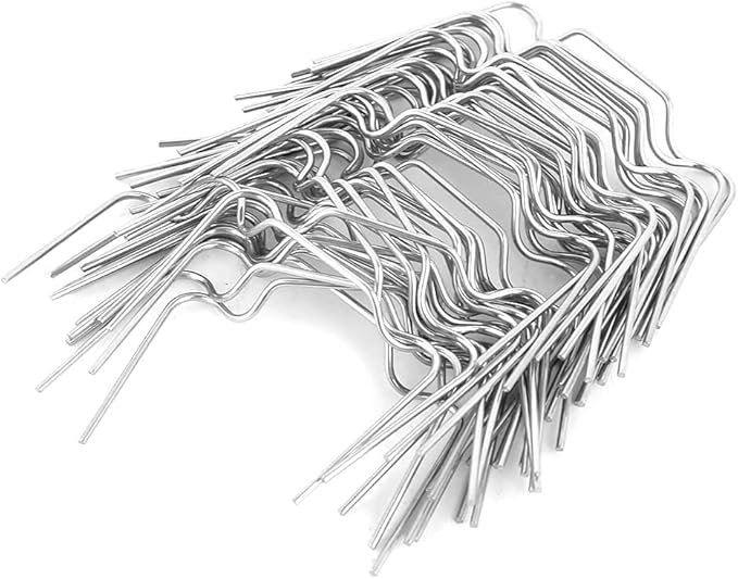 Mumusuki 50 Pack Stainless Steel Greenhouse Clips, Rust Proof Spring Clamps for Plexiglass Panels, Universal W Glazing Clips Tool, No Drilling Installation