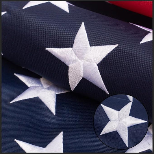 american flag 2x3ft, Heavy Duty Polyester USA Flag Outdoor with Embroidered Stars, Sewn Stripes,Brass Grommets for Indoor, Outdoor, All Weather