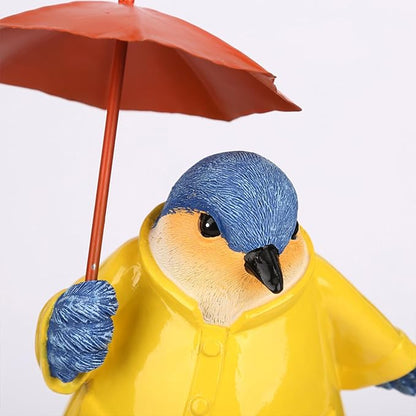 Topadorn Poppy Lovebirds Statue Home Decor Resin Sculptured Hand Painted Figurine Creative Craft Cute Decoration Gift for Kids Womens Decorative Garden Yard Room