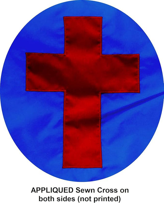 US Flag Factory - 4x6 FT Christian Flag (Sewn Cross) - 100% American Made - Outdoor SolarMax Nylon - Premium Quality