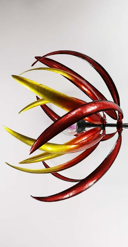 Large Solar Wind Spinners Outdoor for Yard Decor,70 inch Multi Color Tulip Wind Spinner,Outdoor Metal Wind Sculptures & Spinners with Stake,Wind Mill for Yard Art Lawn Garden Decor