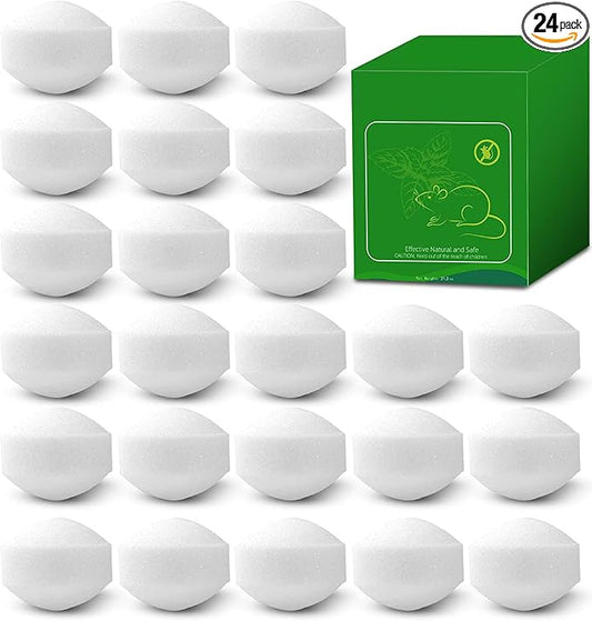 24 Pack Rat Repellent Peppermint Oil Rat Repellent, Mouse Repellent for Car Campers Outdoors Indoor Garage