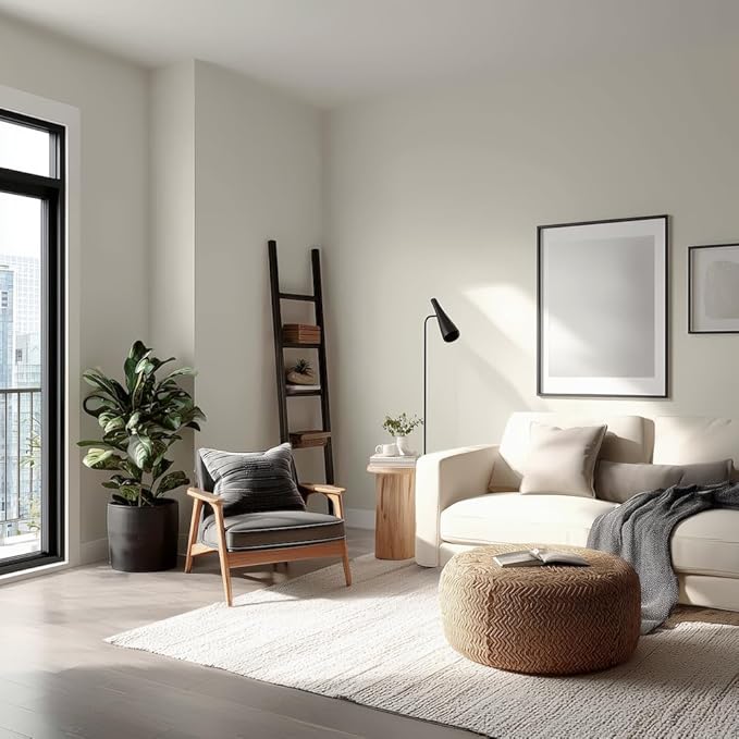 EVOLVE Paint & Primer: Environment-friendly, Low Sheen with One-coat Coverage for Interior & Exterior surfaces (Clover White, 1-Gallon)