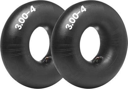 AR-PRO 2-Pack Heavy Duty 3.00-4 Inner Tube with TR87 Bent Valve Stem for ATV Wheelbarrows Tractors Mowers Hand Trucks E300 E325 Razor Scooter and More
