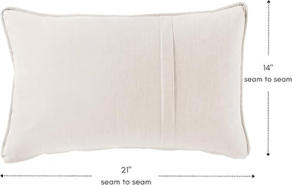 Greendale Home Fashions Sunbrella 21'' x 14'' Rectangle Outdoor Throw Pillow with Removable Cover (Set of 2), Cast Pumice