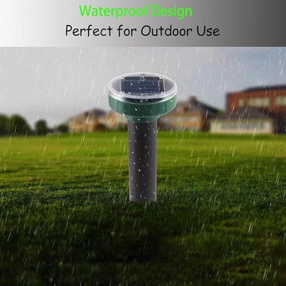 Mole Repellent Solar Powered 10 Pack Snake Repellent Ultrasonic, Groundhog Repeller,Gopher Repeller Sonic Mole Deterrent Spikes, Snake Gopher Mole Vole Repellent Outdoor for Lawn Garden & Yard
