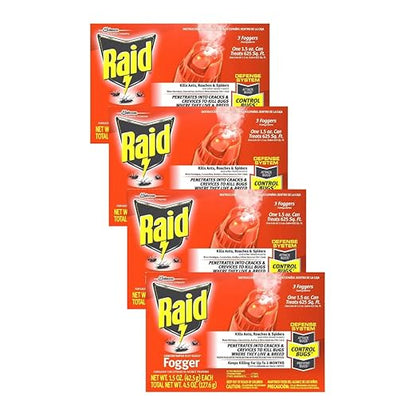 Raid Concentrated Deep Reach Fogger (Pack of 4)