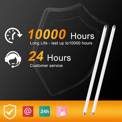 LUCKY HERP T8 15W UVB 10.0 Reptile Light, 18inch UVA UVB Reptile Light Bulb 2 Pack, Fluorescent Lamp for Reptiles Amphibians Lizards Chameleons