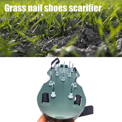 Lawn Shoes, Spike Shoes Lawn Tool Aeration Shoes for Epoxy Floor, Lawn Yard Patio Lawn Garden Yard (Green)