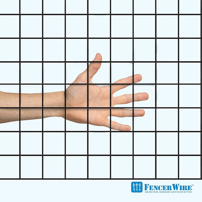 Fencer Wire 16 Gauge Black Vinyl Coated Welded Wire Mesh Size 1.5 inch by 1.5 inch (7 ft. x 100 ft.)