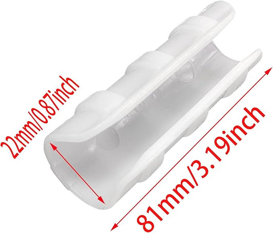 FDXGYH 20 Pcs Greenhouse Film Clamps ABS Snap ClampTube Clip Garden Buildings Tube Clip for 3/4" PVC Pipe（White）