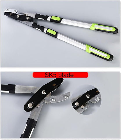 Lopper Extendable Branch Cutter 65Mn Loppers Shears with 5 Layers Handle Adjustment, 2 Inch Tree Trimmer Maximum Length 40.5" Hand Pruner