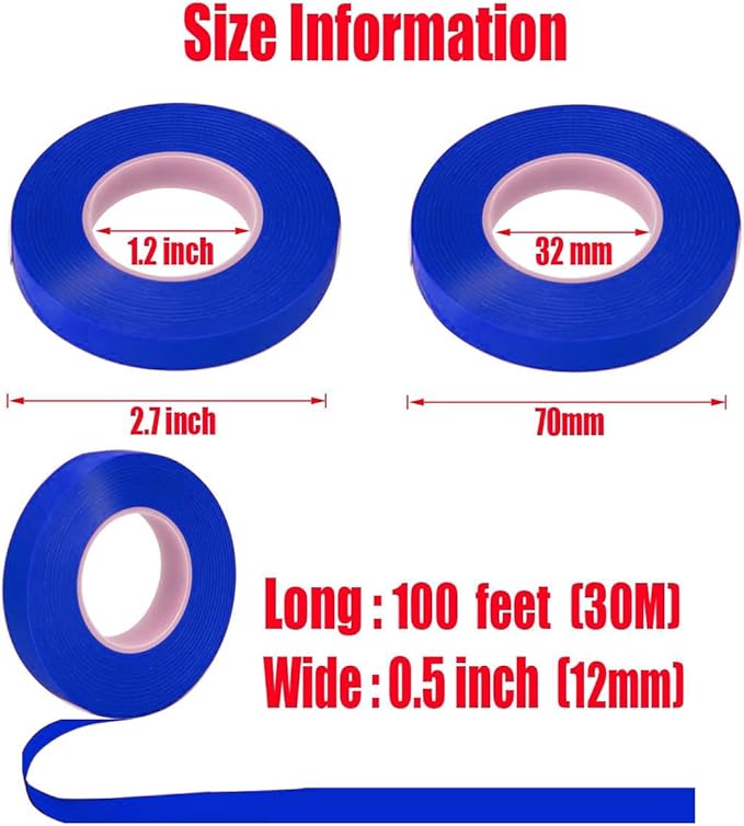 20Rolls of 100 Feet tie Tape and 1 Box of Staple (10000 PCS Staples) for Plant Tying Machine,Plant Tape for Climbing Plants, Grapes, Raspberries, Tomatoes and Vining Vegetables Flowers-Blue