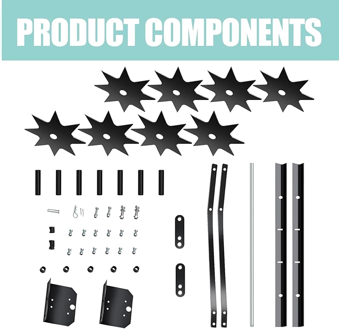 400 lbs Counterweight Pallet Spike Aerator - 45" Tow Aerator, Galvanized Steel with Extra Wide Tow Bar, 8 Steel Spikes and Universal Hook, Heavy Duty Rolling Aerators for Lawn/Tractor/Farm