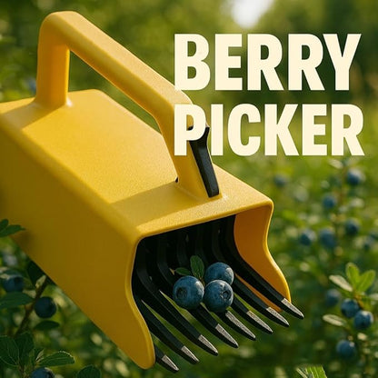 Blueberry Picker Tool with Comb,Berry Picker Rake with Metal Comb and Ergonomic Handle,Scoop Harvesting Tool for Blueberries Lingonberries Huckleberries Household Farm Supplies