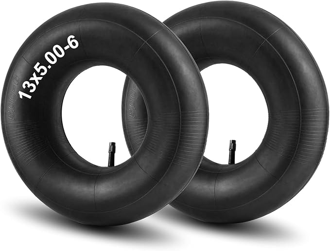 13x5.00-6" Inner Tubes, 2 Pack Heavy Duty 5.00-6/4.00-6 Replacement Tire Inner Tube with Straight Valve Stem Universal Fit for Razor Dirt Quad Lawn Mowers ATVs Yard Tractor Snow Blower and More