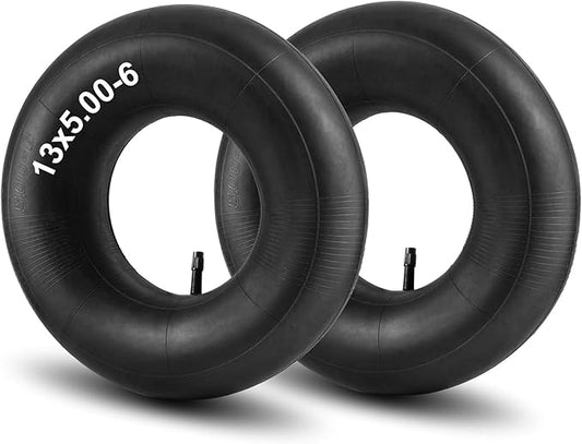 13x5.00-6" Inner Tubes, 2 Pack Heavy Duty 5.00-6/4.00-6 Replacement Tire Inner Tube with Straight Valve Stem Universal Fit for Razor Dirt Quad Lawn Mowers ATVs Yard Tractor Snow Blower and More