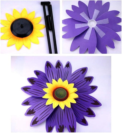 B bangcool Sunflower Lawn Pinwheels Wind Spinners Garden Party Pinwheel Wind Spinner for Patio Lawn & Garden (6 PCS)）