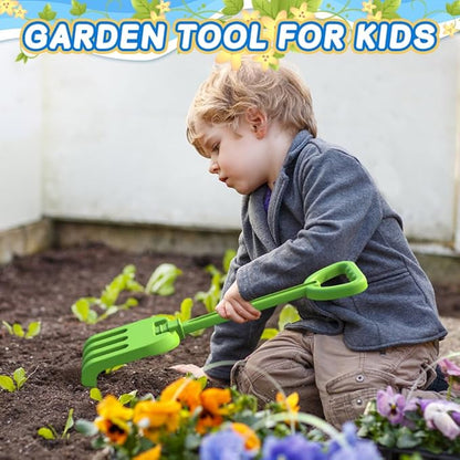 3 PCS Beach Shovel Sand Shovels Toys for Kids Adults, 16 Inch Spade Rake Sandbox, Sturdy Scoop Trowel Garden Digging Planting Tool Kit, Kids Snow Shovel Outdoor Play Summer Vaction Gift Party Favor