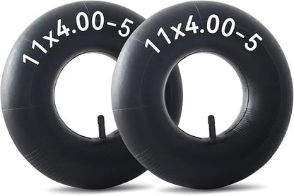2 Pack 11x4.00-5 11x4.50-5 11x6.00-5 4.10/3.50-5 Inner Tube Heavy Duty with Straight Valve Stem Replacement for Wheelbarrows, Mowers, Hand Trucks Garden Carts, Golf Cart