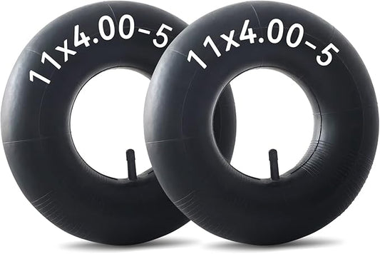 2 Pack 11x4.00-5 11x4.50-5 11x6.00-5 4.10/3.50-5 Inner Tube Heavy Duty with Straight Valve Stem Replacement for Wheelbarrows, Mowers, Hand Trucks Garden Carts, Golf Cart