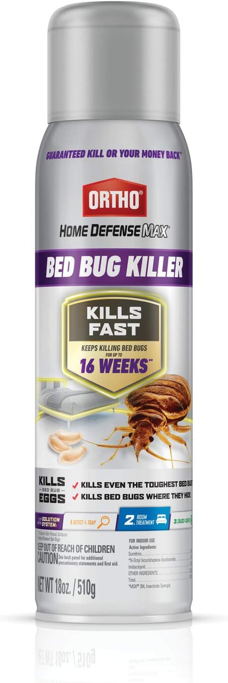 Ortho Home Defense Max Bed Bug Killer - Also Kills Fleas & Brown Dog Ticks, Spot Treatment, 18 oz