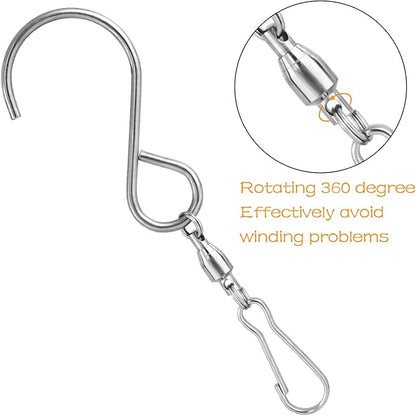 KUUQA Swivel Hooks Clips for Hanging Wind Spinners Wind Chimes Crystal Twisters Party Supply(6 Pack)