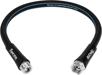Fevone Garden Leader Hose 3 ft., Lightweight Hybrid Water Hose, Flexible and Durable, Leak-Free Connections