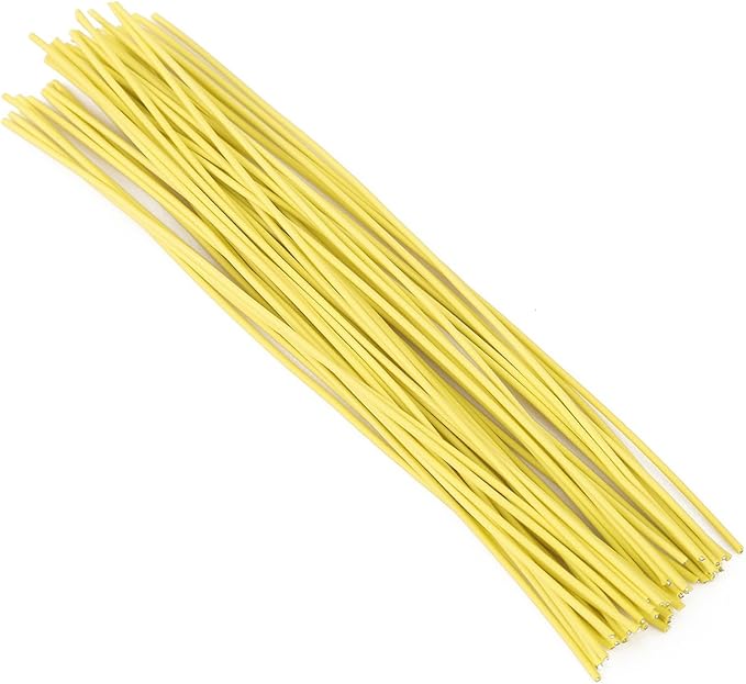 Tangyinrd 200 Pcs 6 inch Garden Twist Tie, Round Plastic Twist Ties for Plants, Vines and Wrapping Cords or Christmas Tree Gardening Plants Growth and Care, Office Home Cable Organization (Yellow)