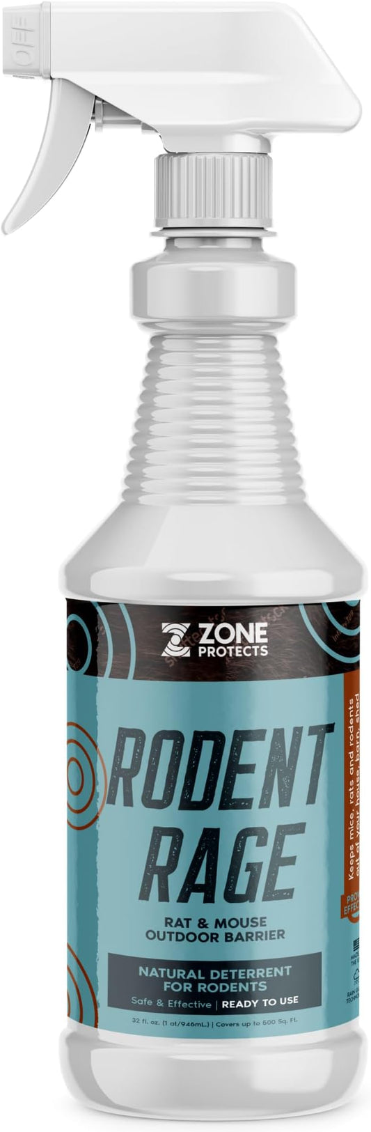 Rodent Rage Rat and Mouse Repellent; All-Natural Rodent Outdoor Barrier; Keeps Rats and Mice Out of Your Spaces