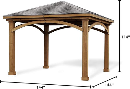 Handy Home Products 19360-6 Brezina Gazebo 12'x12' Cedar Pavilion (Amazon Exclusive)