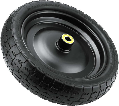 2 Pack 13 Inch Flat-Free Tires for Gorilla Cart, Heavy Duty Solid Replacement Wheels With 5/8 Inch Bearings for Wheelbarrow, Trolleys, Hand Trucks, Utility Carts