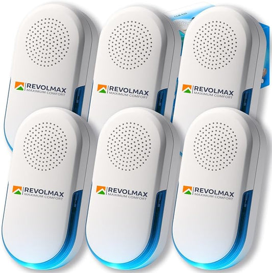 CORE 29 Ultrasonic Pest Repeller, 6Pack – Indoor Plug-In Pest Control, Up to 1600 sq ft per Unit, Chemical-Free Mouse Rat Roach Ant Spider Flea Mosquito & Ultrasonic Bat Repeller with Soft Night Light
