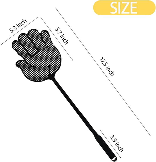 Fly Swatter Heavy Duty for Indoors – Hand-Shaped Flyswatter with Non-Slip Grip, Flexible 3-Pack Bug Swatters for Kitchen, Patio & Living Room