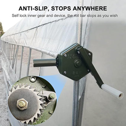 UYGALAXY Greenhouse Sidewall Manual Film Roll up Hand Crank Winch for Greenhouse Ventilation ﻿Agricultural