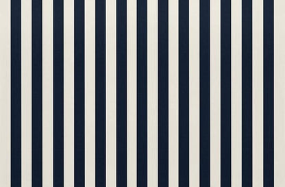 RSH DECOR: Lumbar Throw Pillows Set of 4 | 20” x 12" | All-Weather Spun Fabric | Water and Fade-Resistant | Outdoor Support Pillows for Patio Furniture | Navy & White Stripe