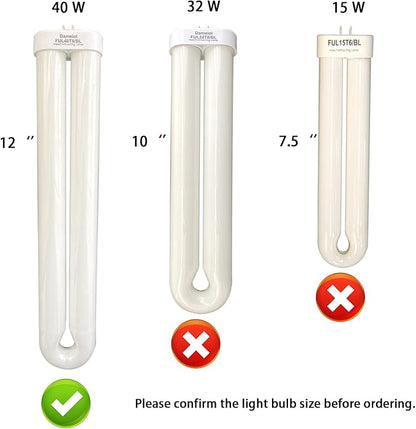 12 inch 40W BF150 Replacement Bulb Compatible Flowtron BK-40; BK-80D 80W,MC9000,Stinger b4040, FUL40T8/BL