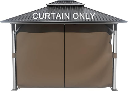 BPS 10' x 13' Gazebo Curtain Privacy 4-Panel Sidewall Outdoor Replacement Shade (Only Curtain)