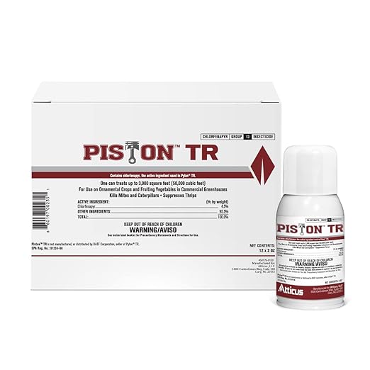 Atticus Piston TR Greenhouse Fogger (12 Pack) - Total Release Chlorfenapyr Insecticide/Miticide - Controls Mites, Thrips, Caterpillars, and Adult Fungus Gnats
