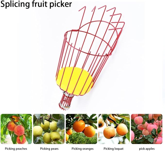 2.4m Fruit Picker Apples Picker Tool for Picking Lemon Pear Orange Avocado Peach